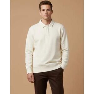 Mode Of One Mens Soft Vanilla Ribbed Snap Front Shacket Shirt Medium 100194422MN